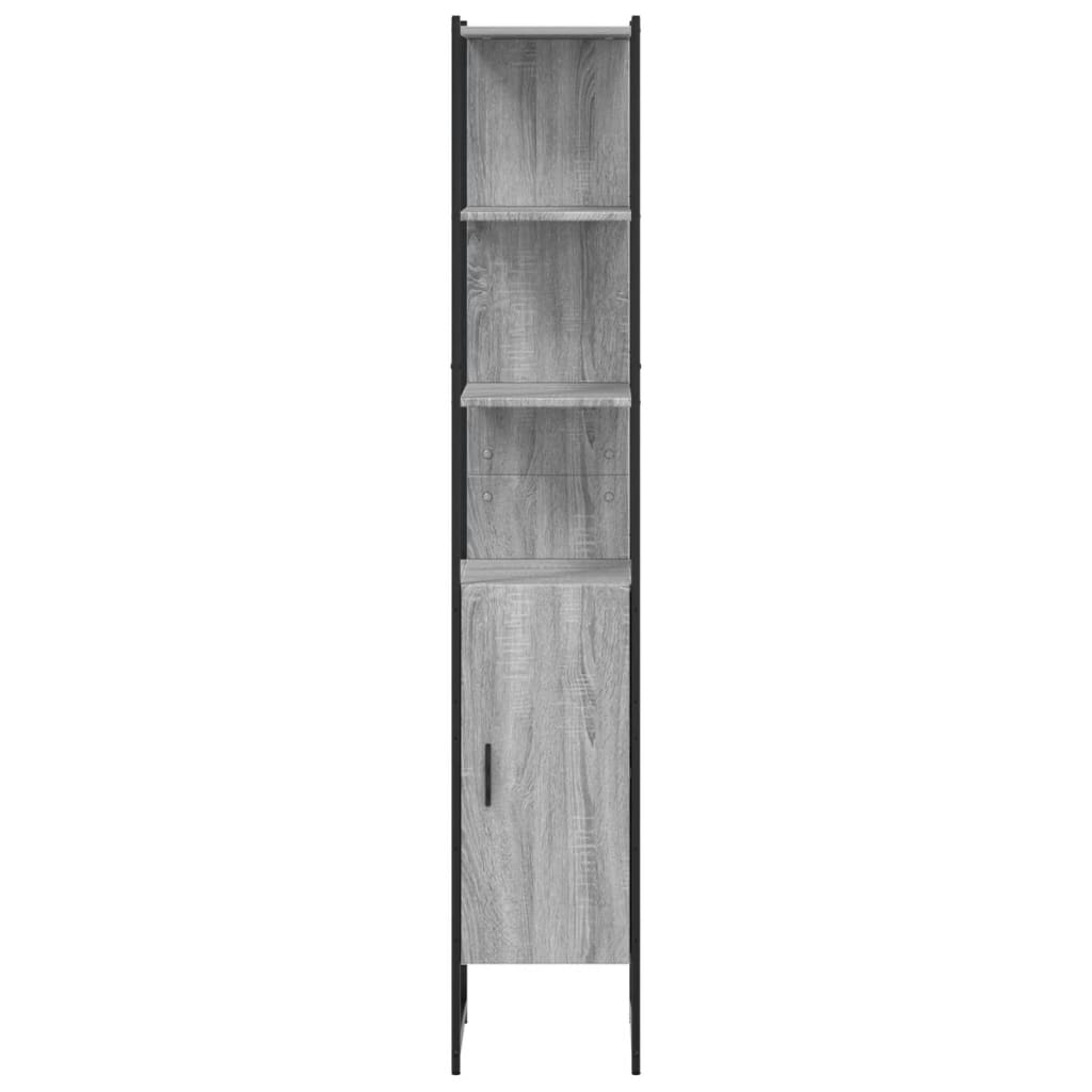 Badkamerkast 33x33x185,5 cm bewerkt hout grijs sonoma eiken is nu te koop bij PeponiXL, paradijselijk wonen!