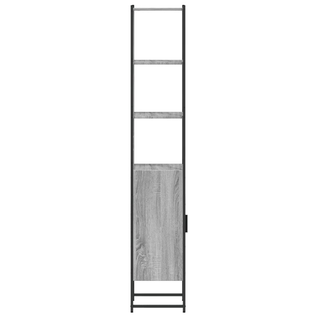 Badkamerkast 33x33x185,5 cm bewerkt hout grijs sonoma eiken is nu te koop bij PeponiXL, paradijselijk wonen!
