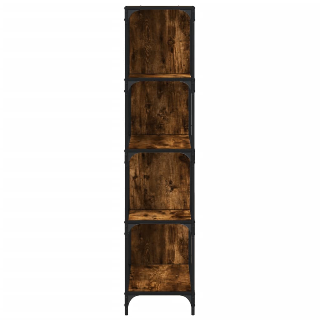 Boekenkast 4-laags 139x33,5x149 cm bewerkt hout gerookt eiken is nu te koop bij PeponiXL, paradijselijk wonen!