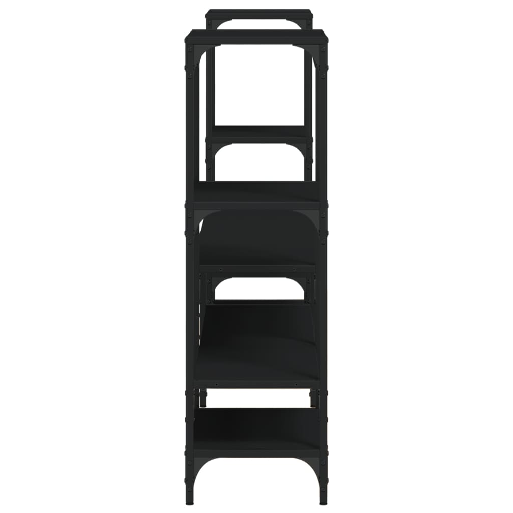Tv-meubel 206,5x28,5x95 cm bewerkt hout zwart is nu te koop bij PeponiXL, paradijselijk wonen!