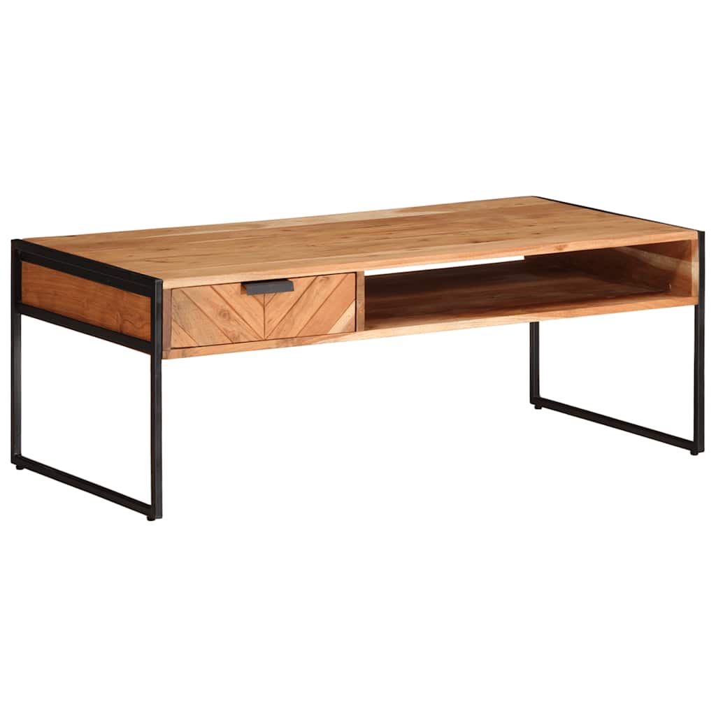 Salontafel 110x55x40 cm massief acaciahout is nu te koop bij PeponiXL, paradijselijk wonen!