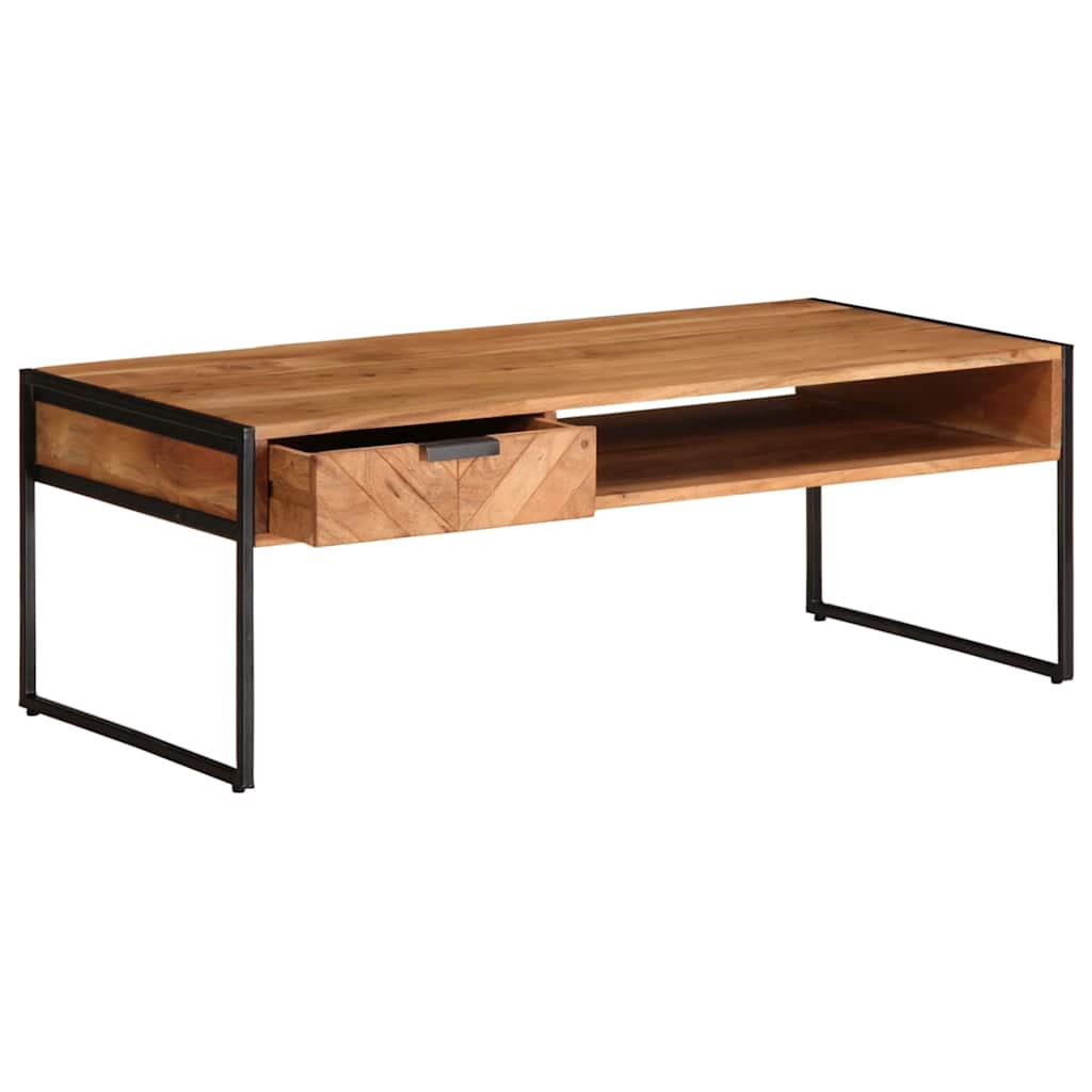 Salontafel 110x55x40 cm massief acaciahout is nu te koop bij PeponiXL, paradijselijk wonen!