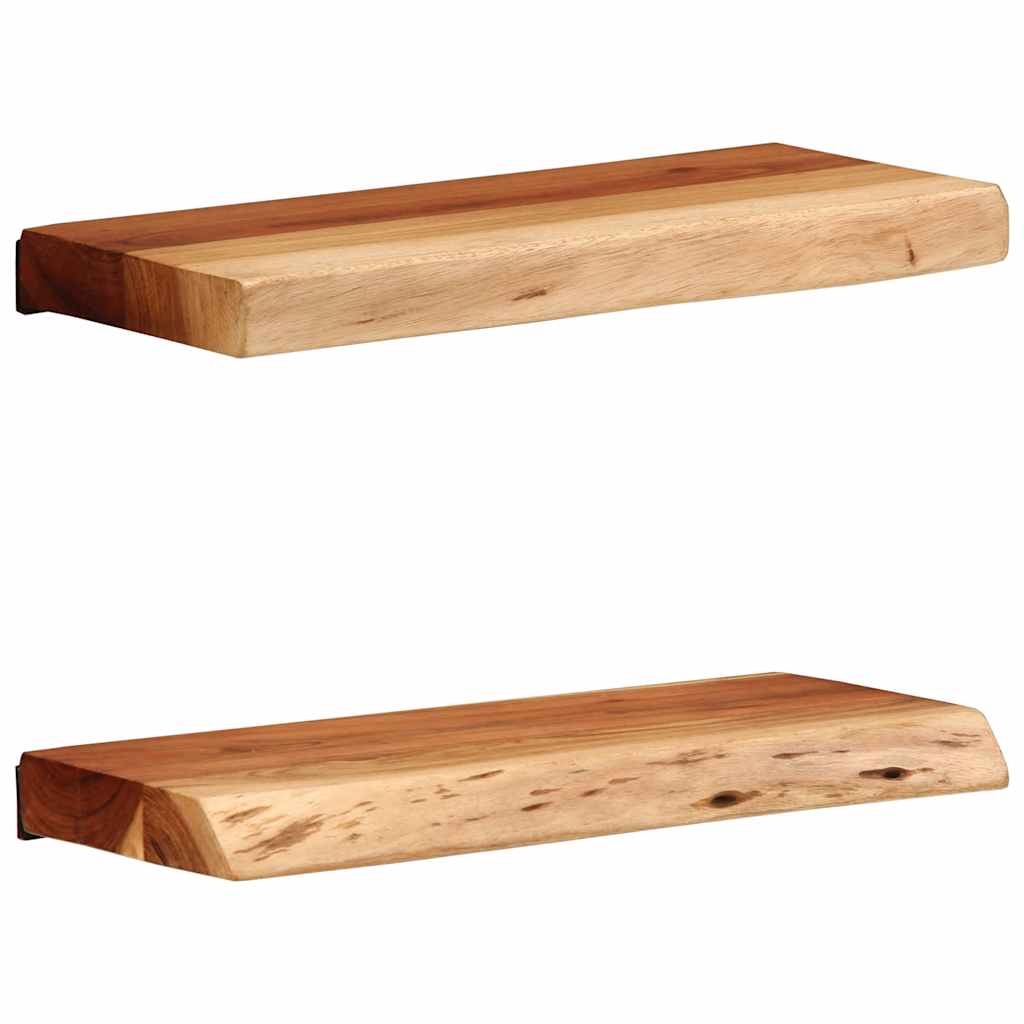 Wandschappen 2 st 40x20x3,5 cm massief acaciahout is nu te koop bij PeponiXL, paradijselijk wonen!