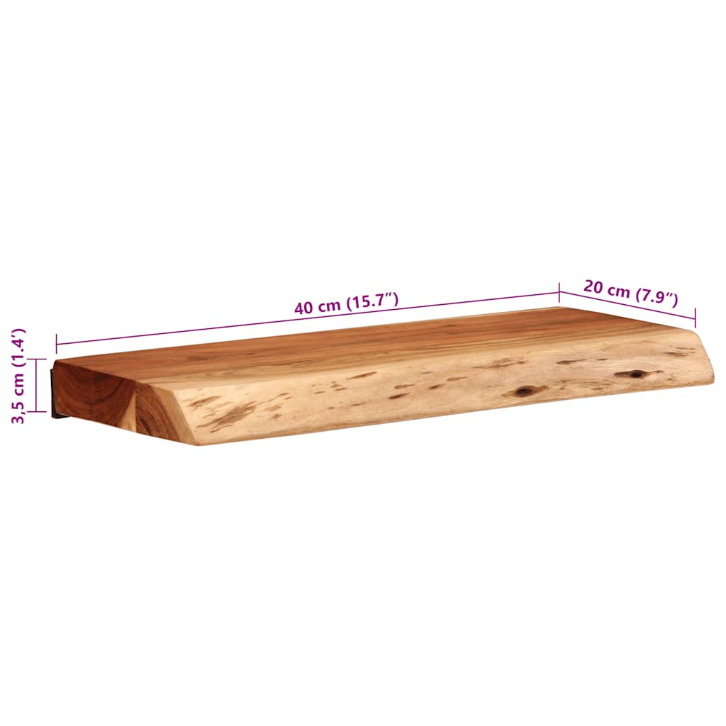 Wandschappen 2 st 40x20x3,5 cm massief acaciahout is nu te koop bij PeponiXL, paradijselijk wonen!