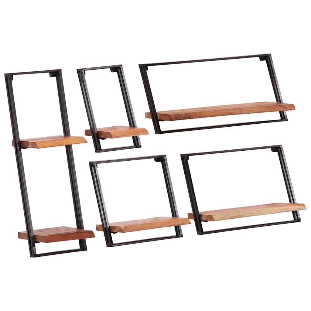 Wandplanken 5 stuks massief acaciahout is nu te koop bij PeponiXL, paradijselijk wonen!