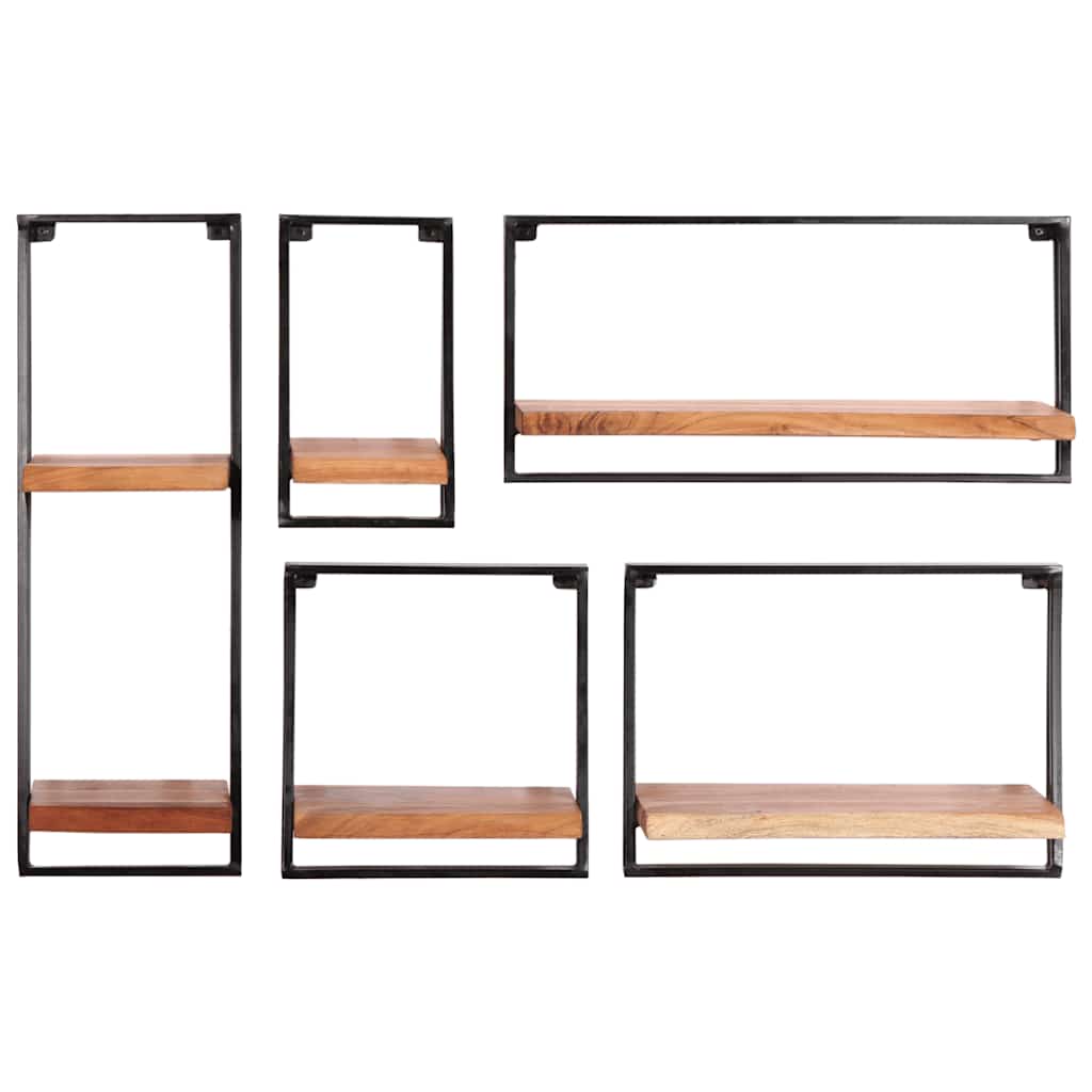 Wandplanken 5 stuks massief acaciahout is nu te koop bij PeponiXL, paradijselijk wonen!