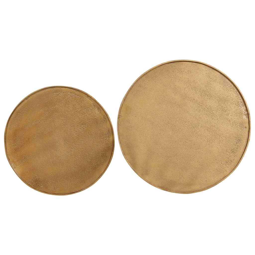 Salontafel 2 stuks Gouden bewerkt hout is nu te koop bij PeponiXL, paradijselijk wonen!