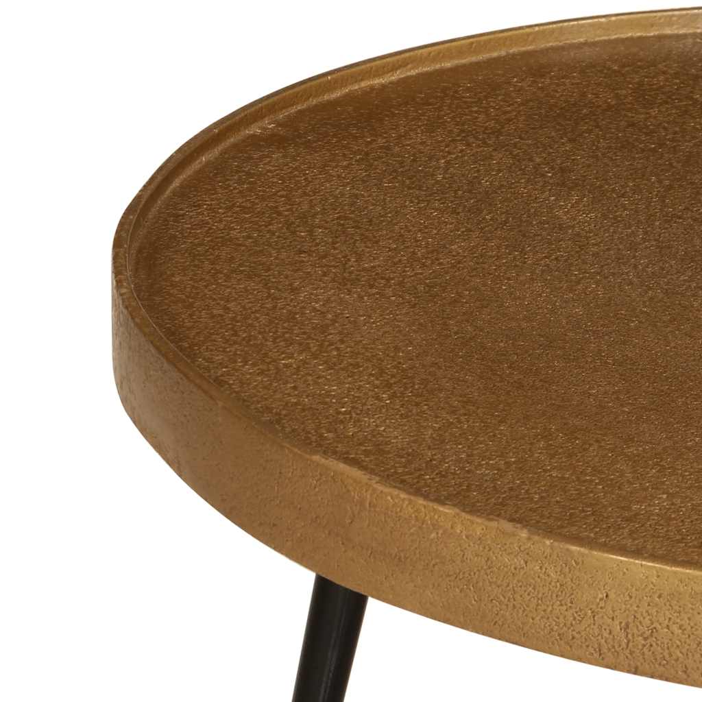 Salontafel 2 stuks Gouden bewerkt hout is nu te koop bij PeponiXL, paradijselijk wonen!