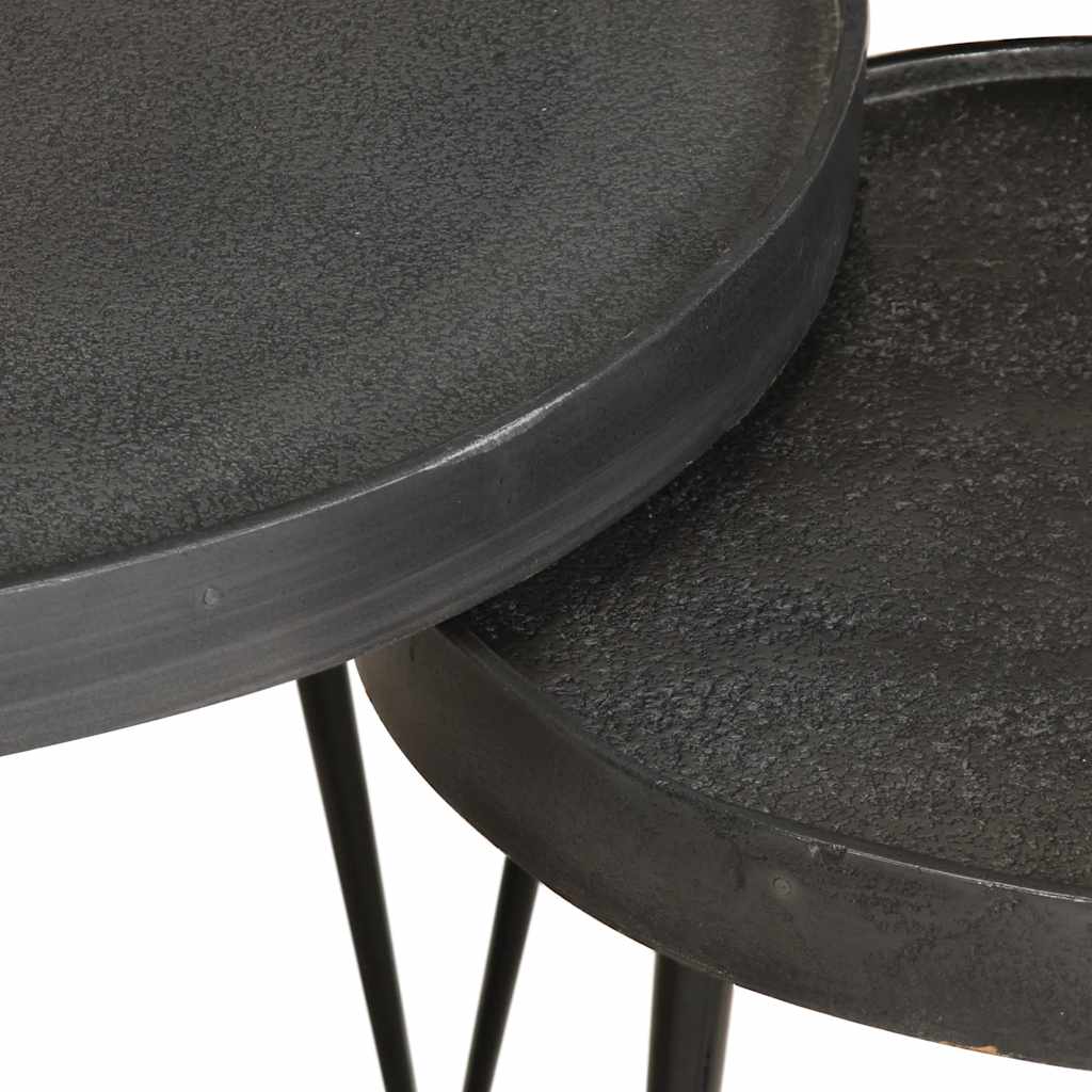 Salontafel 3 stuks Zwart bewerkt hout is nu te koop bij PeponiXL, paradijselijk wonen!