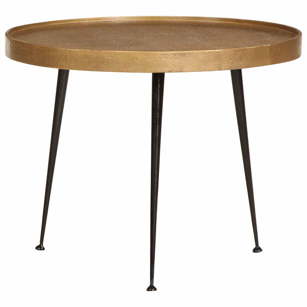 Salontafel 3 stuks Goudkleurig bewerkt hout is nu te koop bij PeponiXL, paradijselijk wonen!