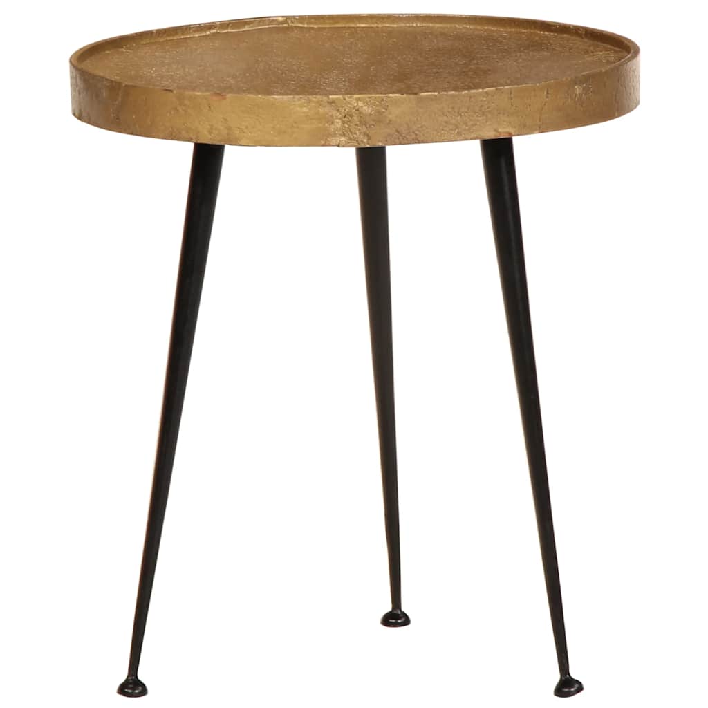Salontafel 3 stuks Goudkleurig bewerkt hout is nu te koop bij PeponiXL, paradijselijk wonen!