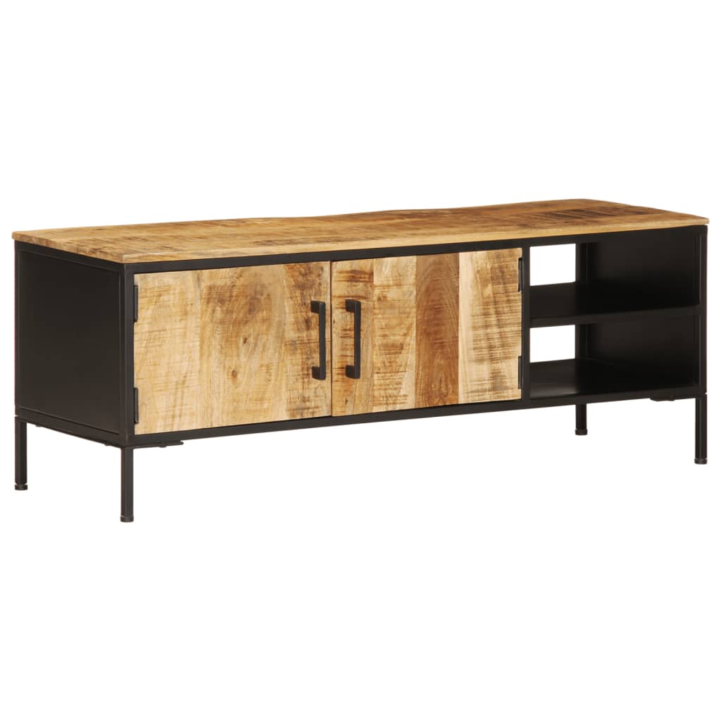 Tv-meubel 110x35x40 cm massief ruw mangohout is nu te koop bij PeponiXL, paradijselijk wonen!