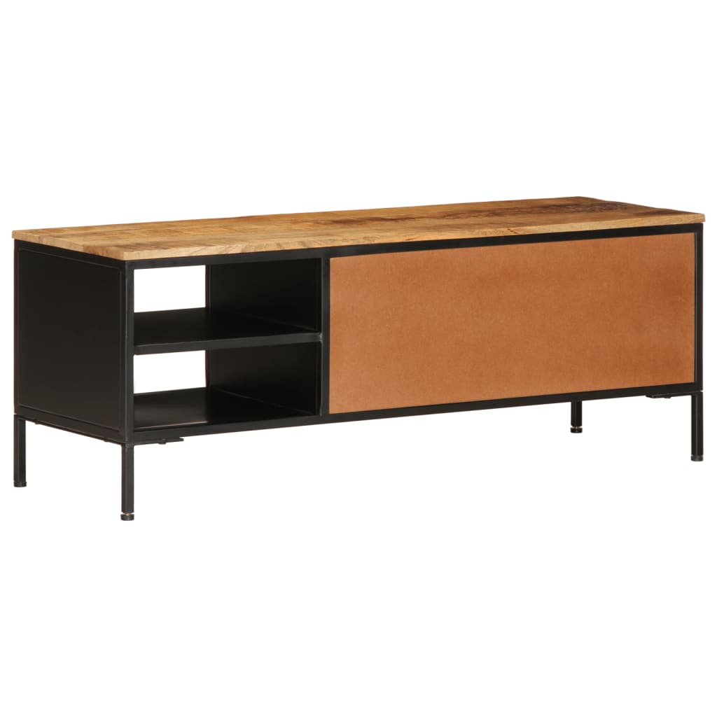 Tv-meubel 110x35x40 cm massief ruw mangohout is nu te koop bij PeponiXL, paradijselijk wonen!