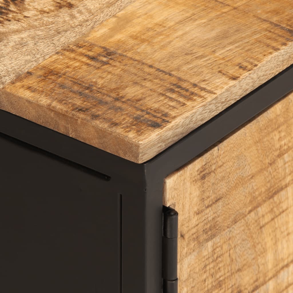 Tv-meubel 110x35x40 cm massief ruw mangohout is nu te koop bij PeponiXL, paradijselijk wonen!