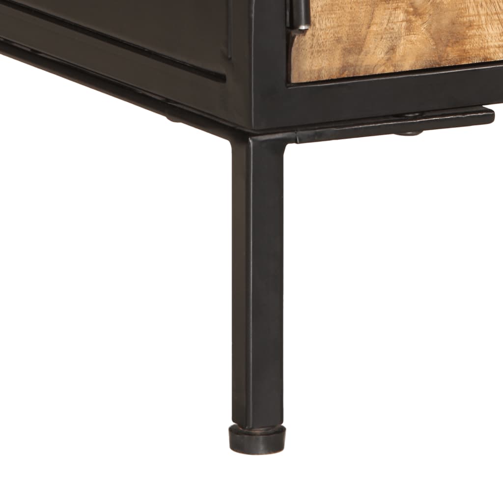 Tv-meubel 110x35x40 cm massief ruw mangohout is nu te koop bij PeponiXL, paradijselijk wonen!
