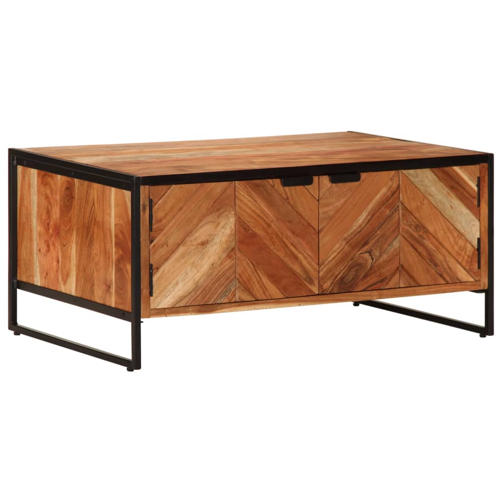 Salontafel 90x55x40 cm massief acaciahout is nu te koop bij PeponiXL, paradijselijk wonen!
