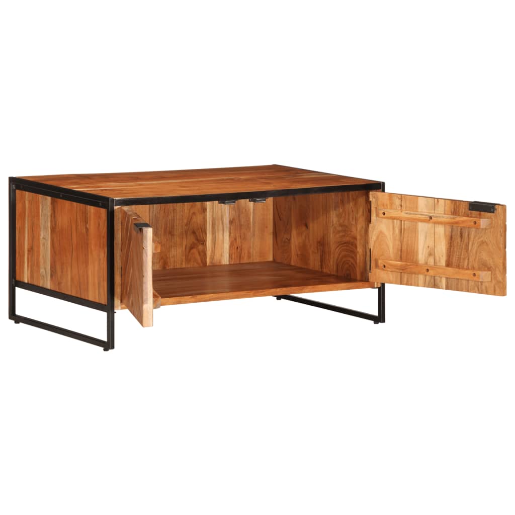 Salontafel 90x55x40 cm massief acaciahout is nu te koop bij PeponiXL, paradijselijk wonen!