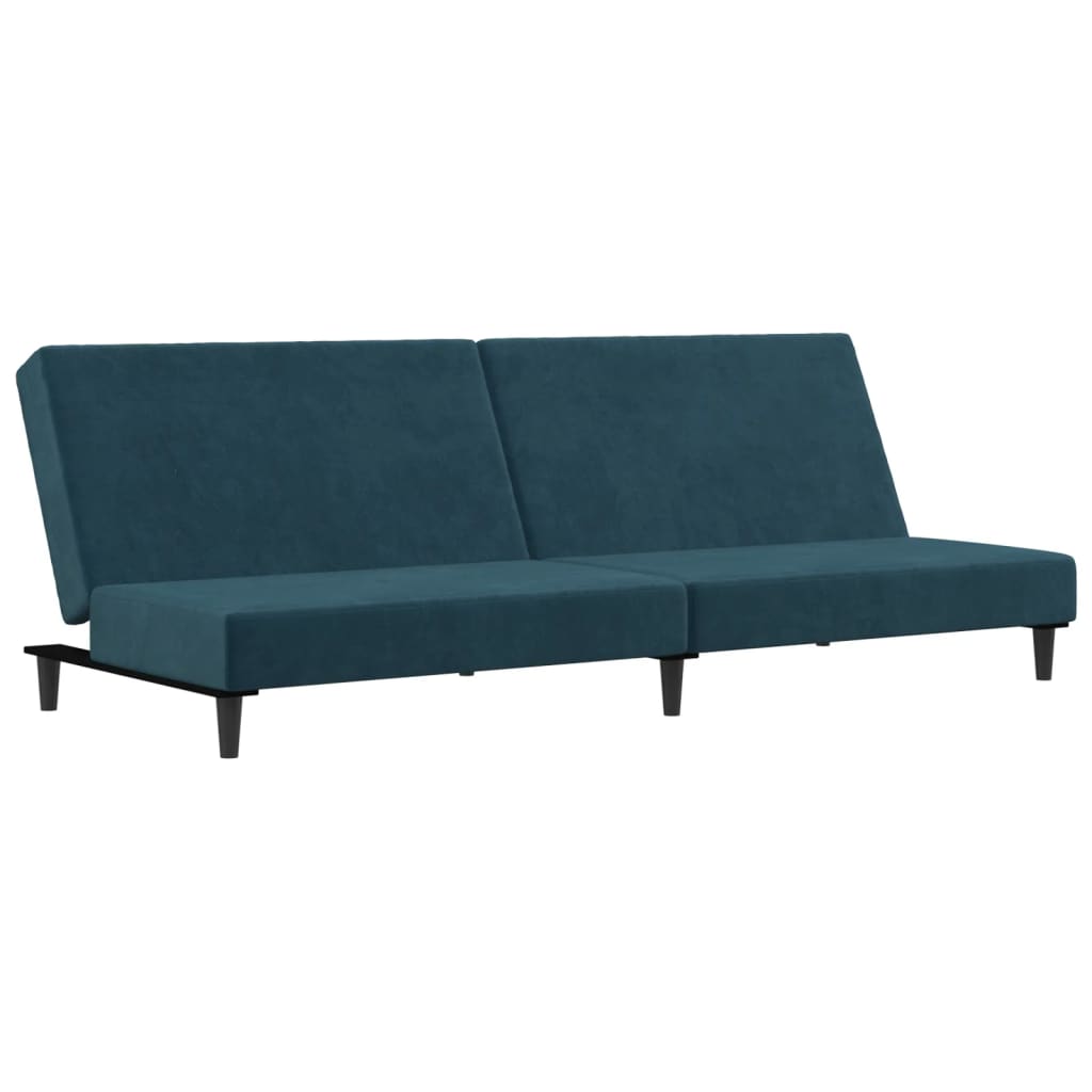 Slaapbank 2-zits fluweel blauw is nu te koop bij PeponiXL, paradijselijk wonen!