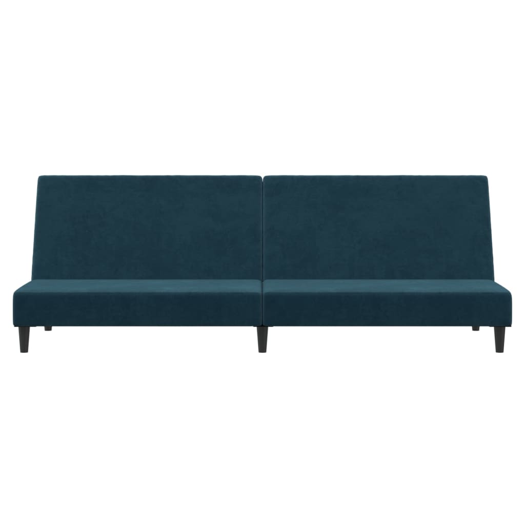Slaapbank 2-zits fluweel blauw is nu te koop bij PeponiXL, paradijselijk wonen!