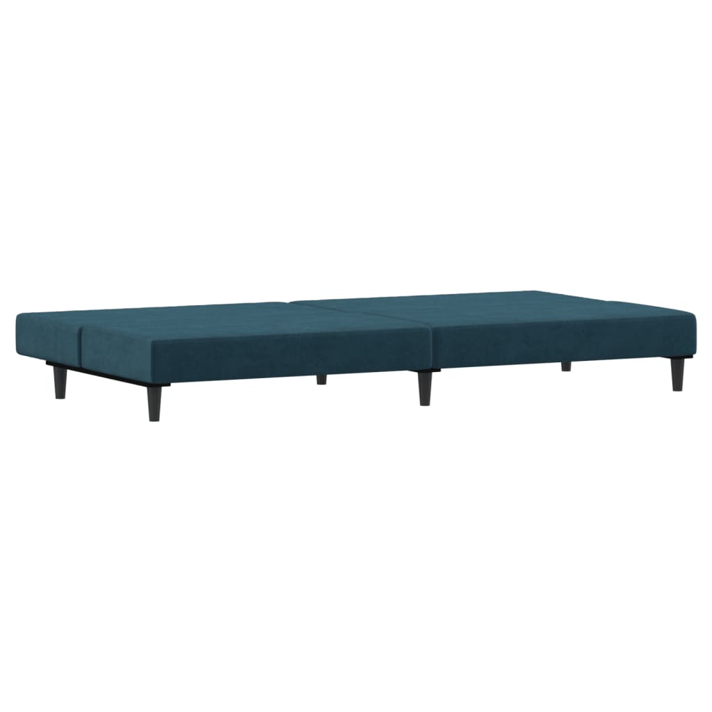 Slaapbank 2-zits fluweel blauw is nu te koop bij PeponiXL, paradijselijk wonen!