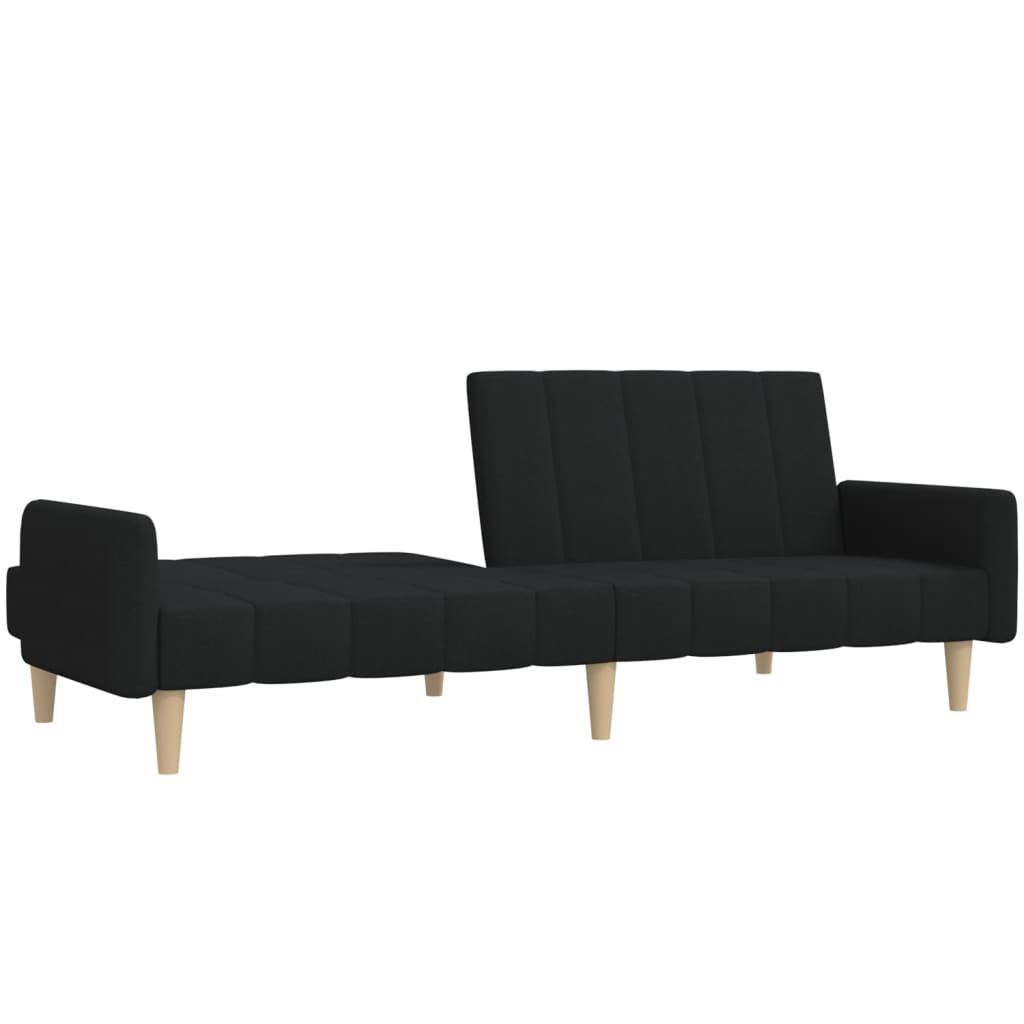 Slaapbank 2-zits stof zwart is nu te koop bij PeponiXL, paradijselijk wonen!