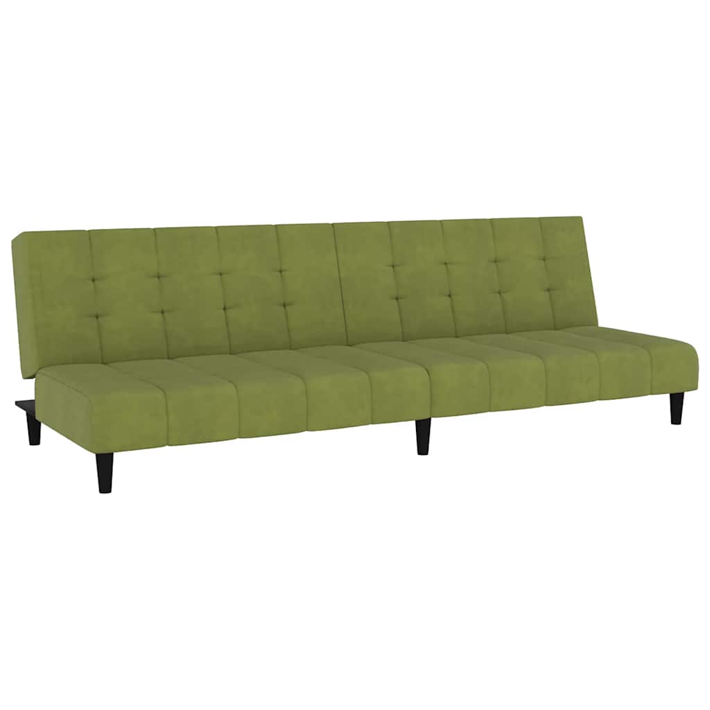Slaapbank 2-zits fluweel lichtgroen is nu te koop bij PeponiXL, paradijselijk wonen!