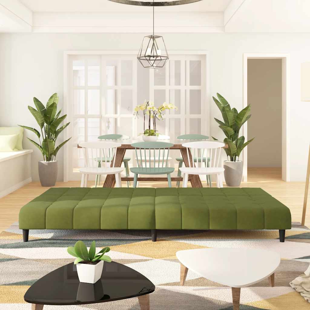 Slaapbank 2-zits fluweel lichtgroen is nu te koop bij PeponiXL, paradijselijk wonen!