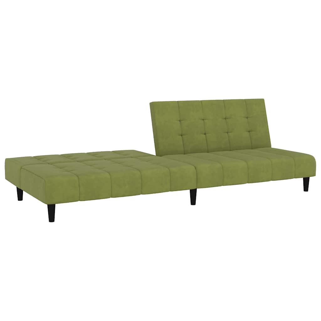 Slaapbank 2-zits fluweel lichtgroen is nu te koop bij PeponiXL, paradijselijk wonen!