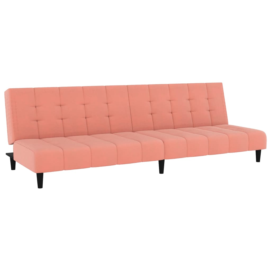 Slaapbank 2-zits fluweel roze is nu te koop bij PeponiXL, paradijselijk wonen!