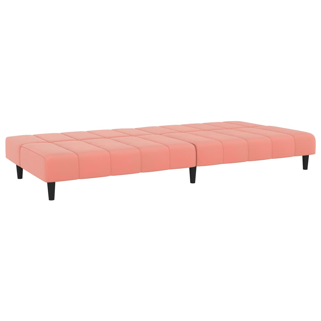 Slaapbank 2-zits fluweel roze is nu te koop bij PeponiXL, paradijselijk wonen!