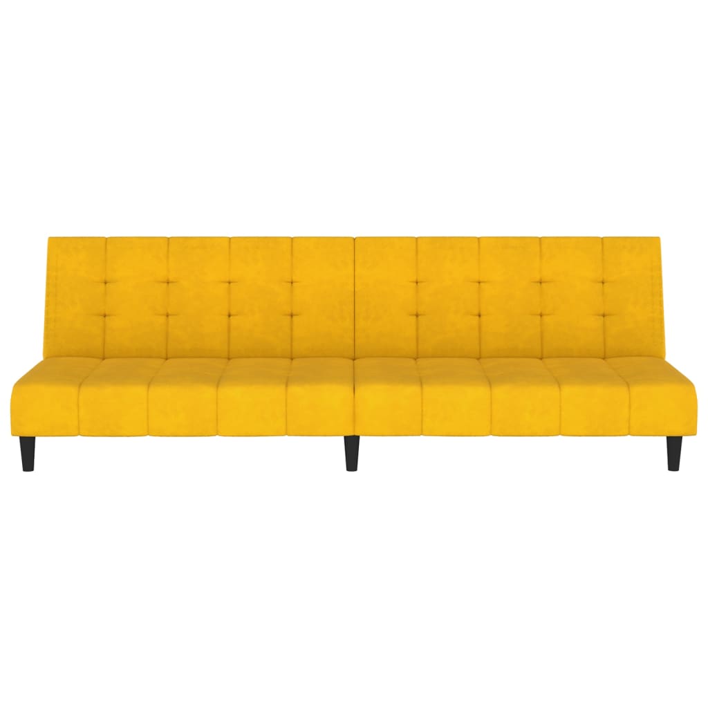 Slaapbank 2-zits fluweel geel is nu te koop bij PeponiXL, paradijselijk wonen!