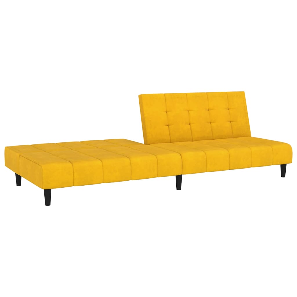Slaapbank 2-zits fluweel geel is nu te koop bij PeponiXL, paradijselijk wonen!