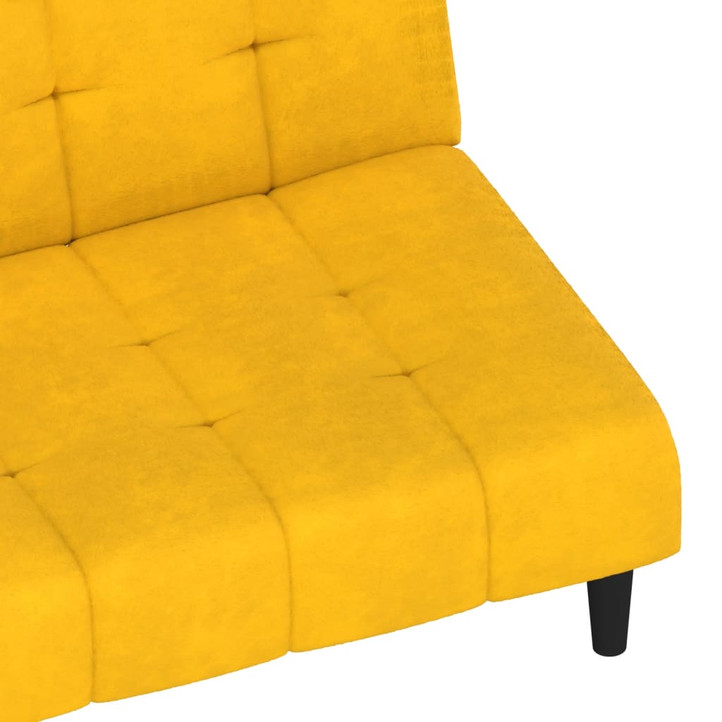 Slaapbank 2-zits fluweel geel is nu te koop bij PeponiXL, paradijselijk wonen!