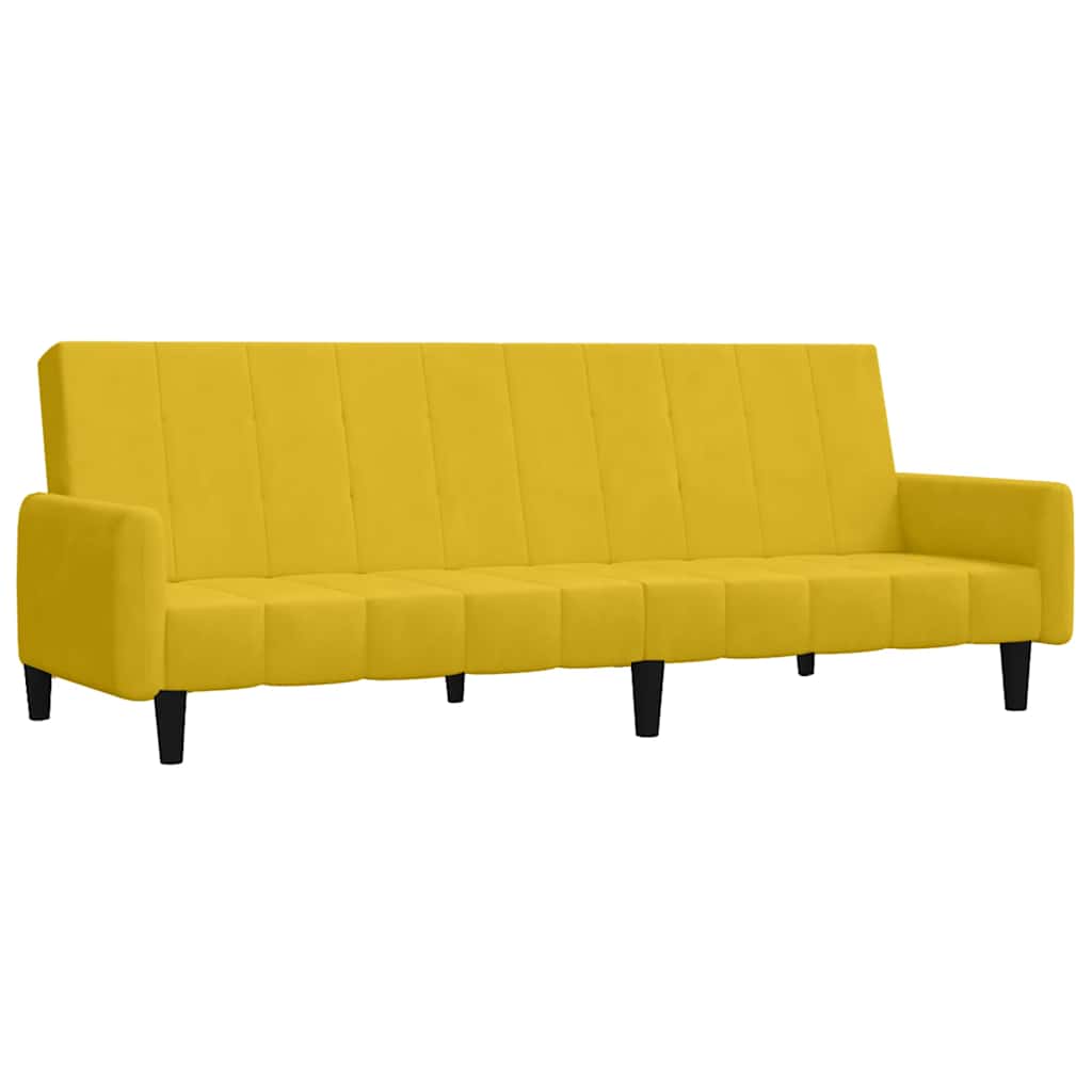 Slaapbank 2-zits fluweel geel is nu te koop bij PeponiXL, paradijselijk wonen!