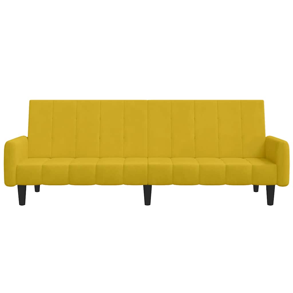 Slaapbank 2-zits fluweel geel is nu te koop bij PeponiXL, paradijselijk wonen!