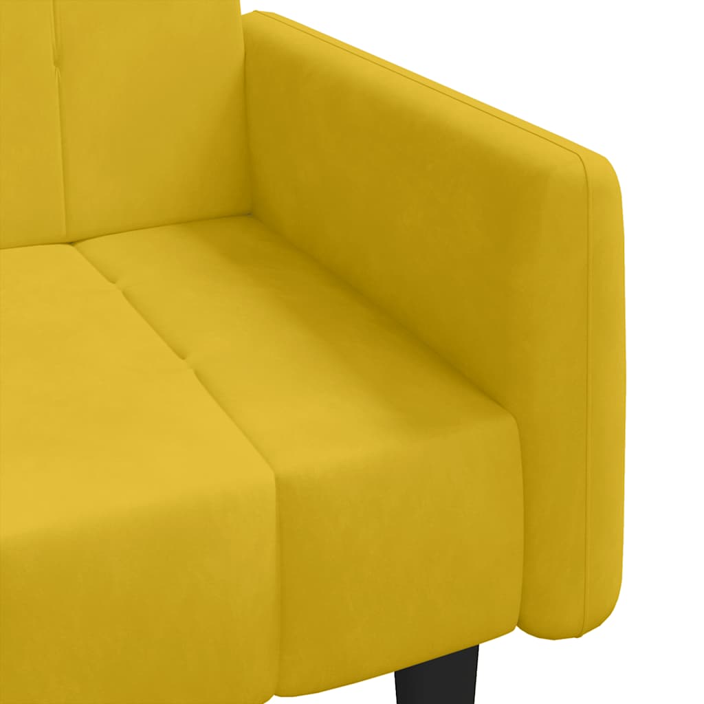 Slaapbank 2-zits fluweel geel is nu te koop bij PeponiXL, paradijselijk wonen!