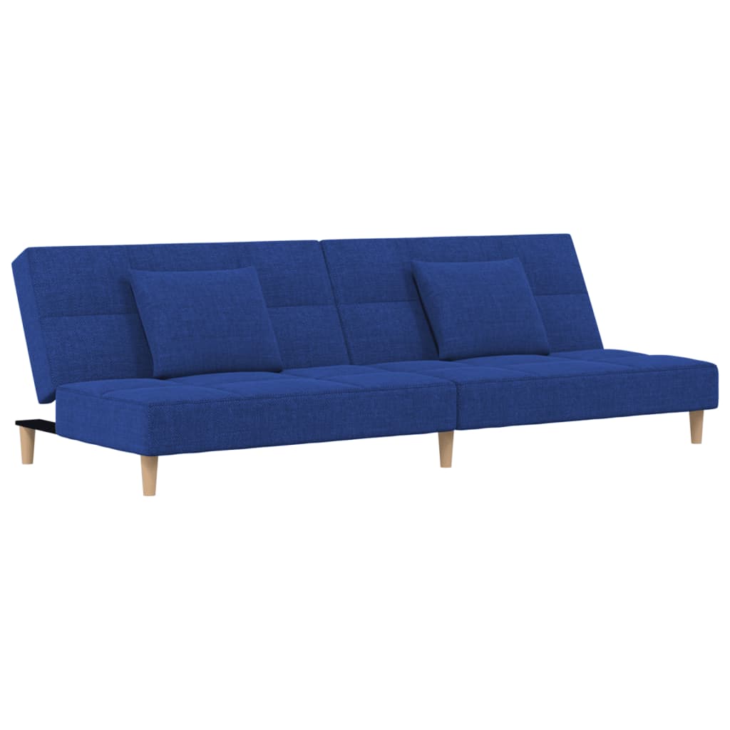 Slaapbank 2-zits met 2 kussens stof blauw is nu te koop bij PeponiXL, paradijselijk wonen!