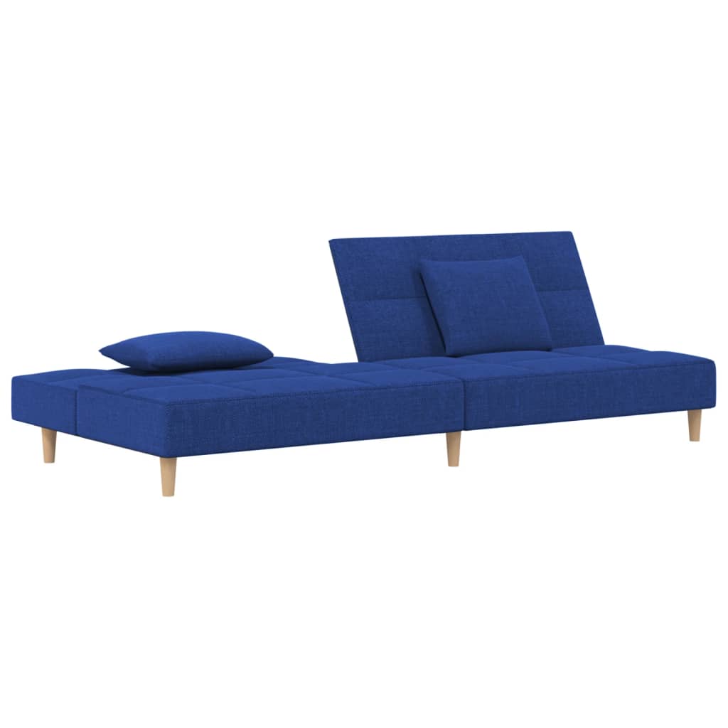 Slaapbank 2-zits met 2 kussens stof blauw is nu te koop bij PeponiXL, paradijselijk wonen!