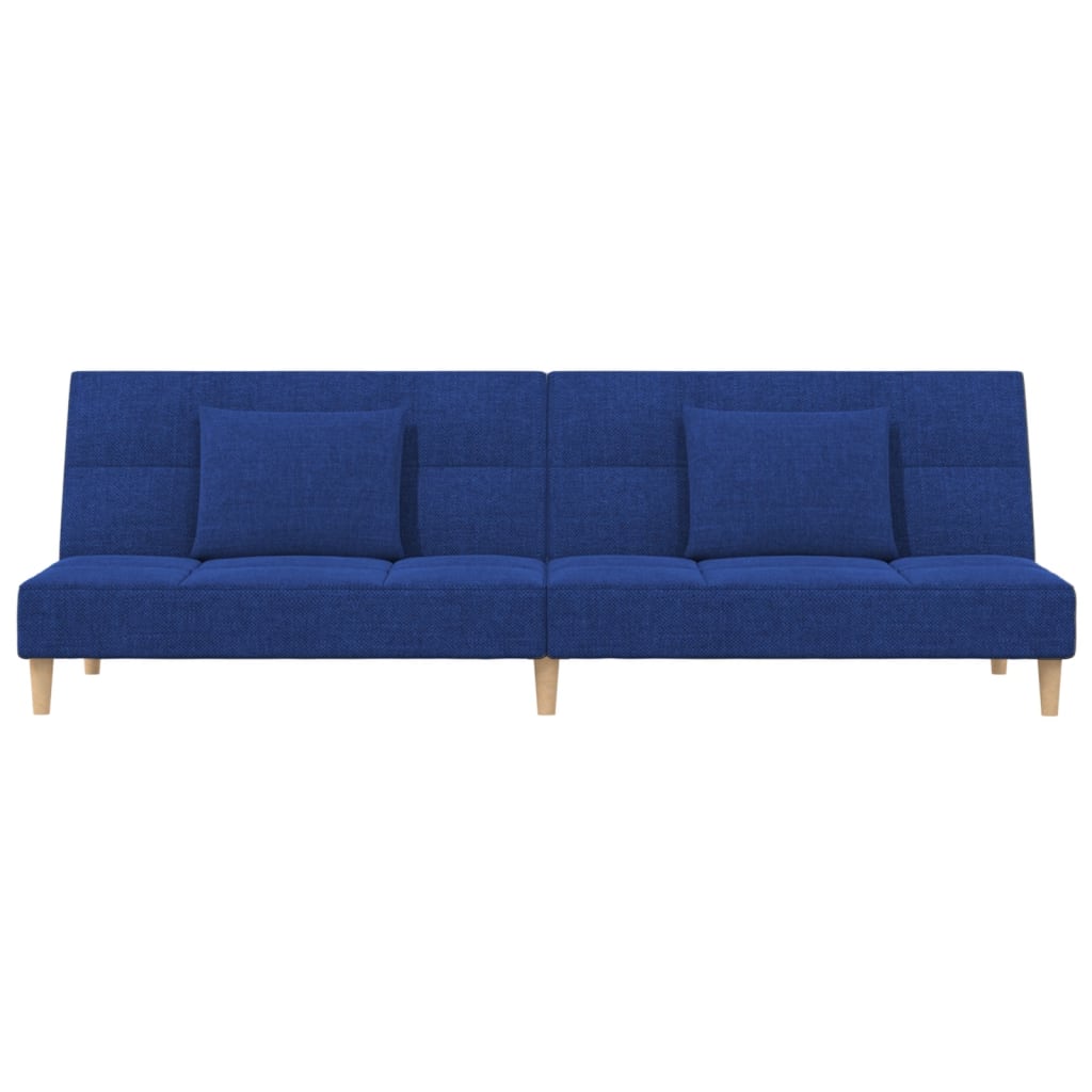 Slaapbank 2-zits met 2 kussens stof blauw is nu te koop bij PeponiXL, paradijselijk wonen!