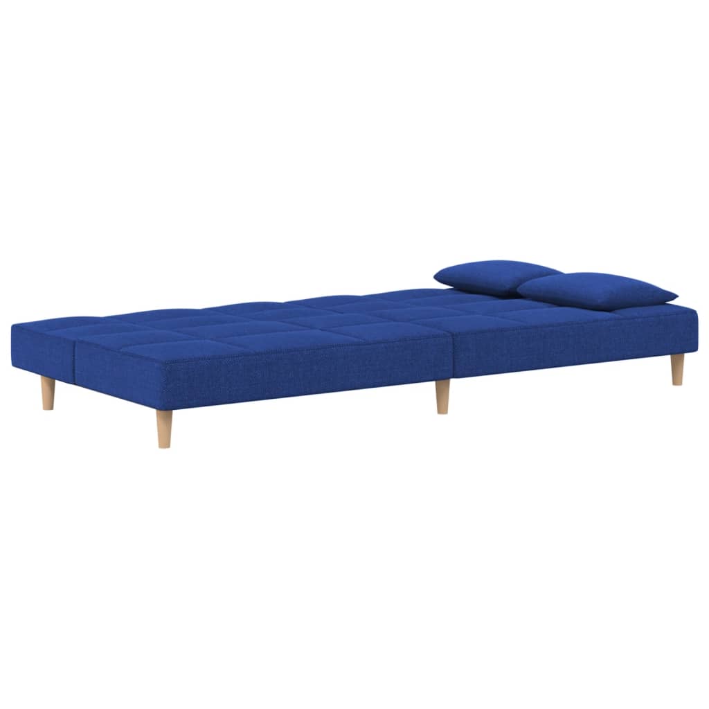 Slaapbank 2-zits met 2 kussens stof blauw is nu te koop bij PeponiXL, paradijselijk wonen!