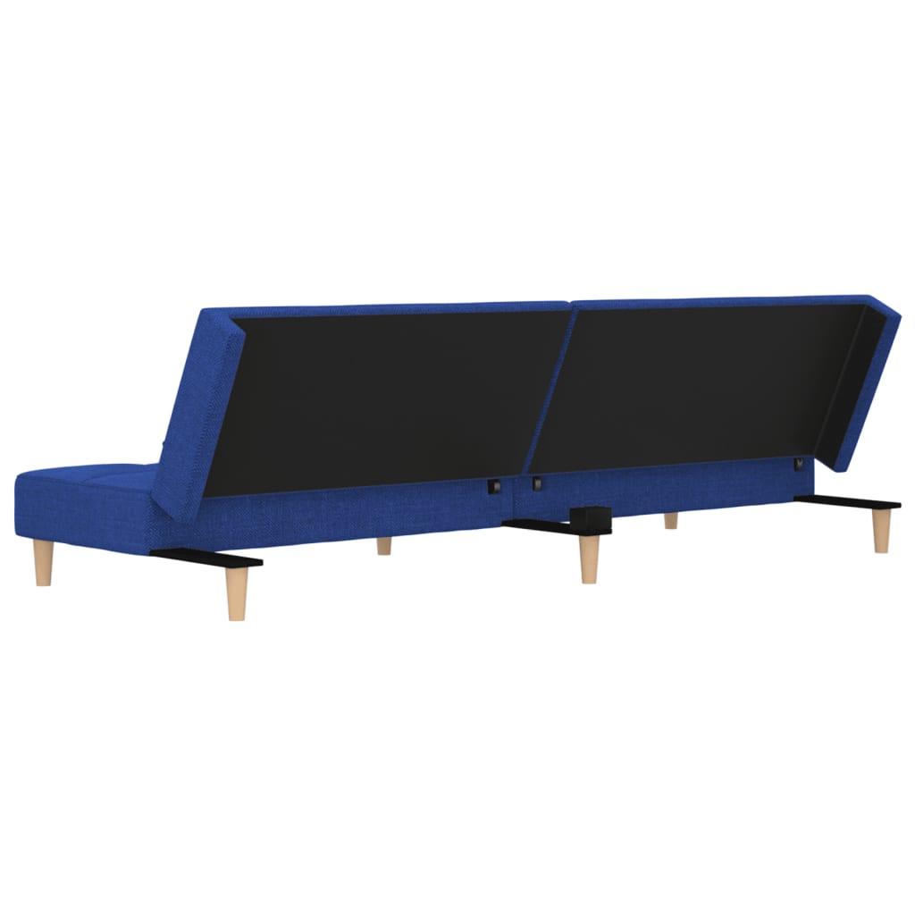 Slaapbank 2-zits met 2 kussens stof blauw is nu te koop bij PeponiXL, paradijselijk wonen!