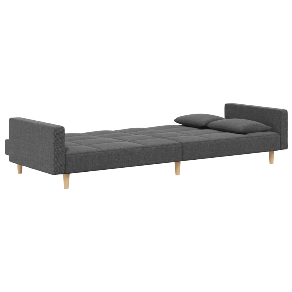 Slaapbank 2-zits met 2 kussens stof lichtgrijs is nu te koop bij PeponiXL, paradijselijk wonen!