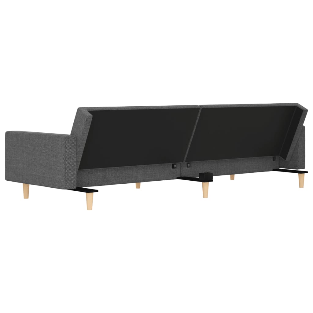Slaapbank 2-zits met 2 kussens stof lichtgrijs is nu te koop bij PeponiXL, paradijselijk wonen!