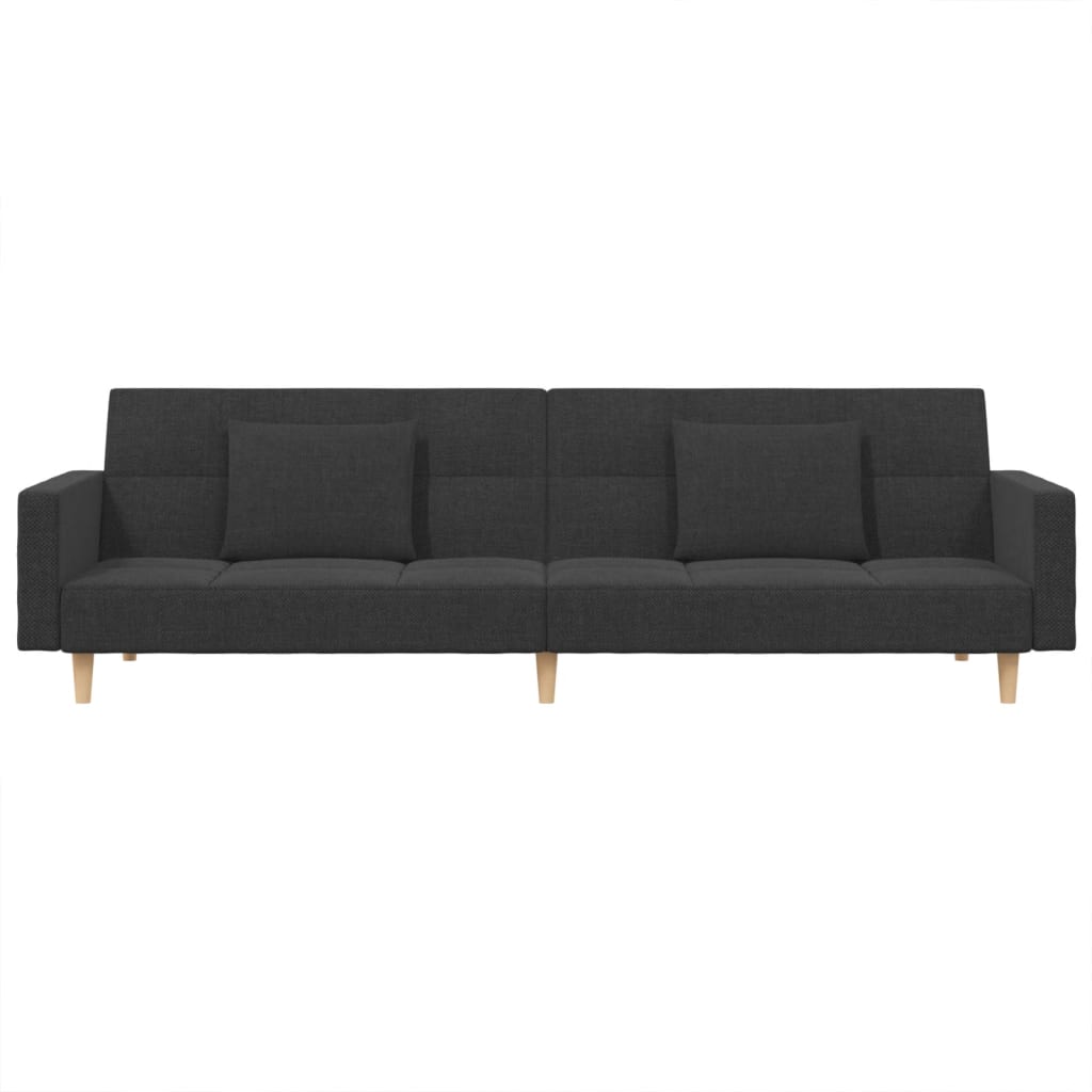 Slaapbank 2-zits met 2 kussens stof donkergrijs is nu te koop bij PeponiXL, paradijselijk wonen!