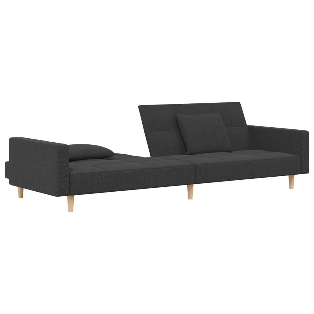 Slaapbank 2-zits met 2 kussens stof donkergrijs is nu te koop bij PeponiXL, paradijselijk wonen!