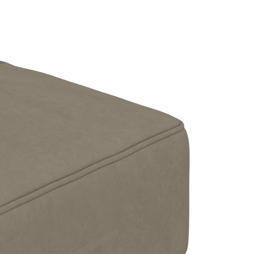 Slaapbank 2-zits met 2 kussens fluweel lichtgrijs is nu te koop bij PeponiXL, paradijselijk wonen!