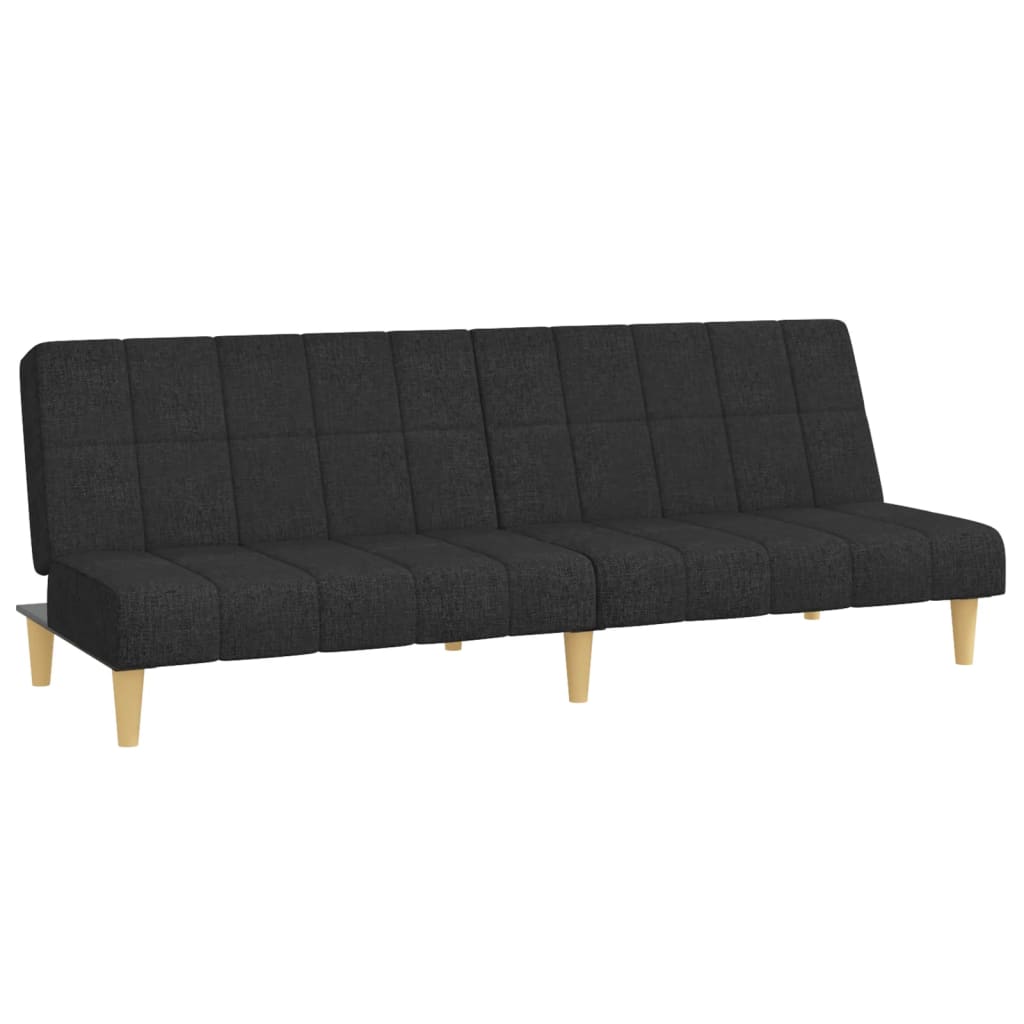 Slaapbank 2-zits stof zwart is nu te koop bij PeponiXL, paradijselijk wonen!
