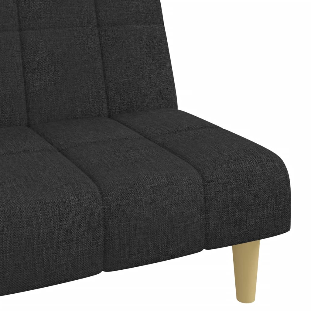 Slaapbank 2-zits stof zwart is nu te koop bij PeponiXL, paradijselijk wonen!