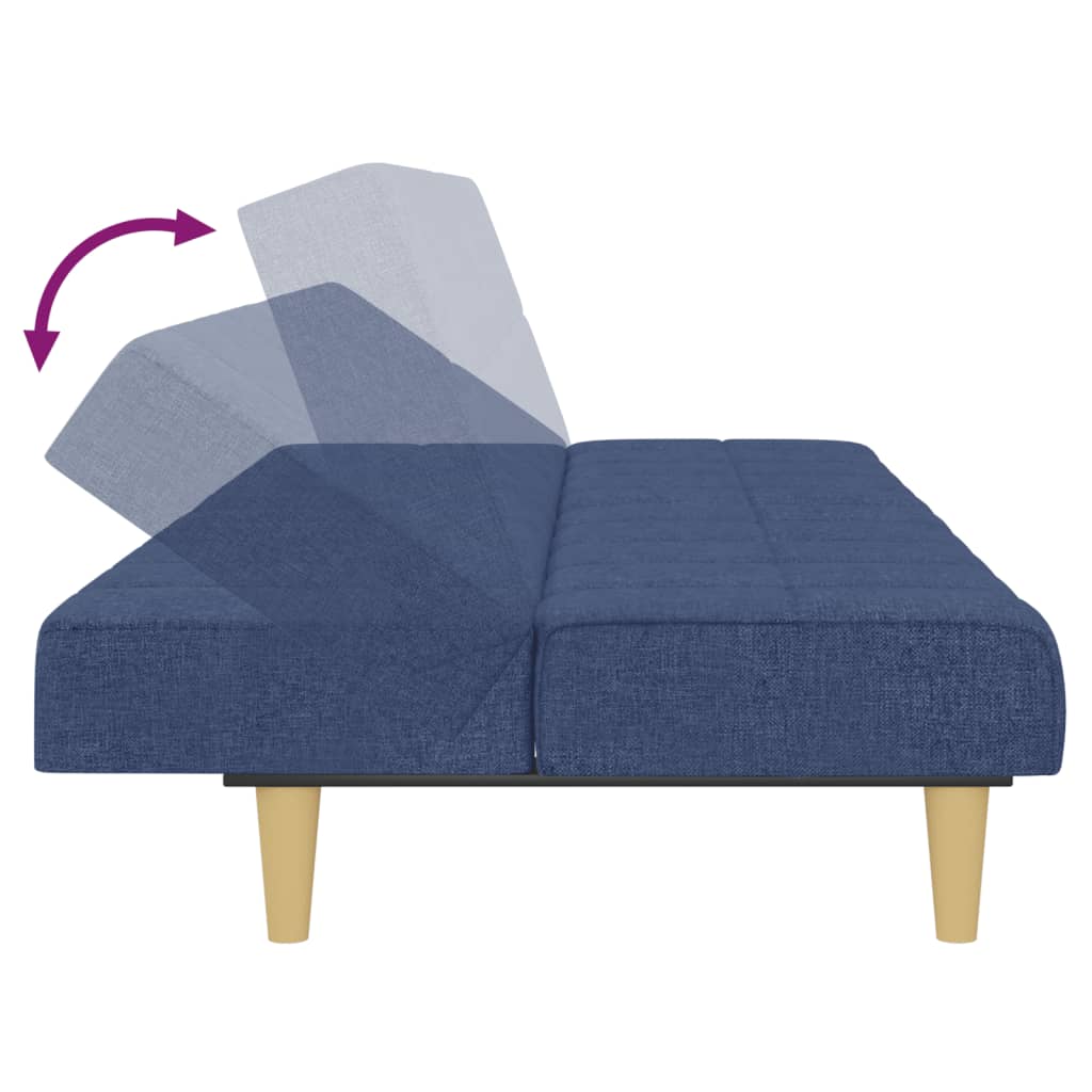 Slaapbank 2-zits stof blauw is nu te koop bij PeponiXL, paradijselijk wonen!