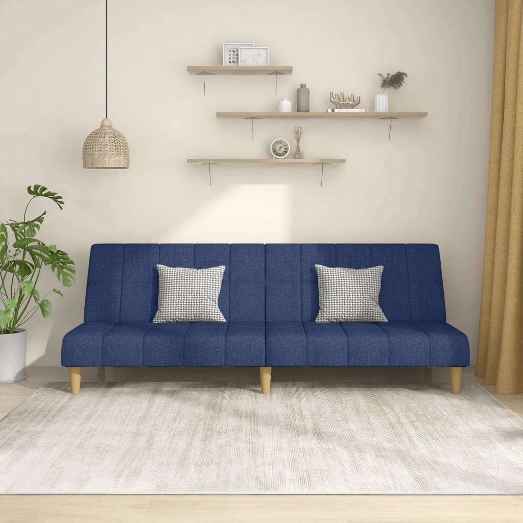Slaapbank 2-zits stof blauw is nu te koop bij PeponiXL, paradijselijk wonen!